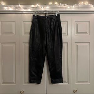 Black Faux Leather Pants